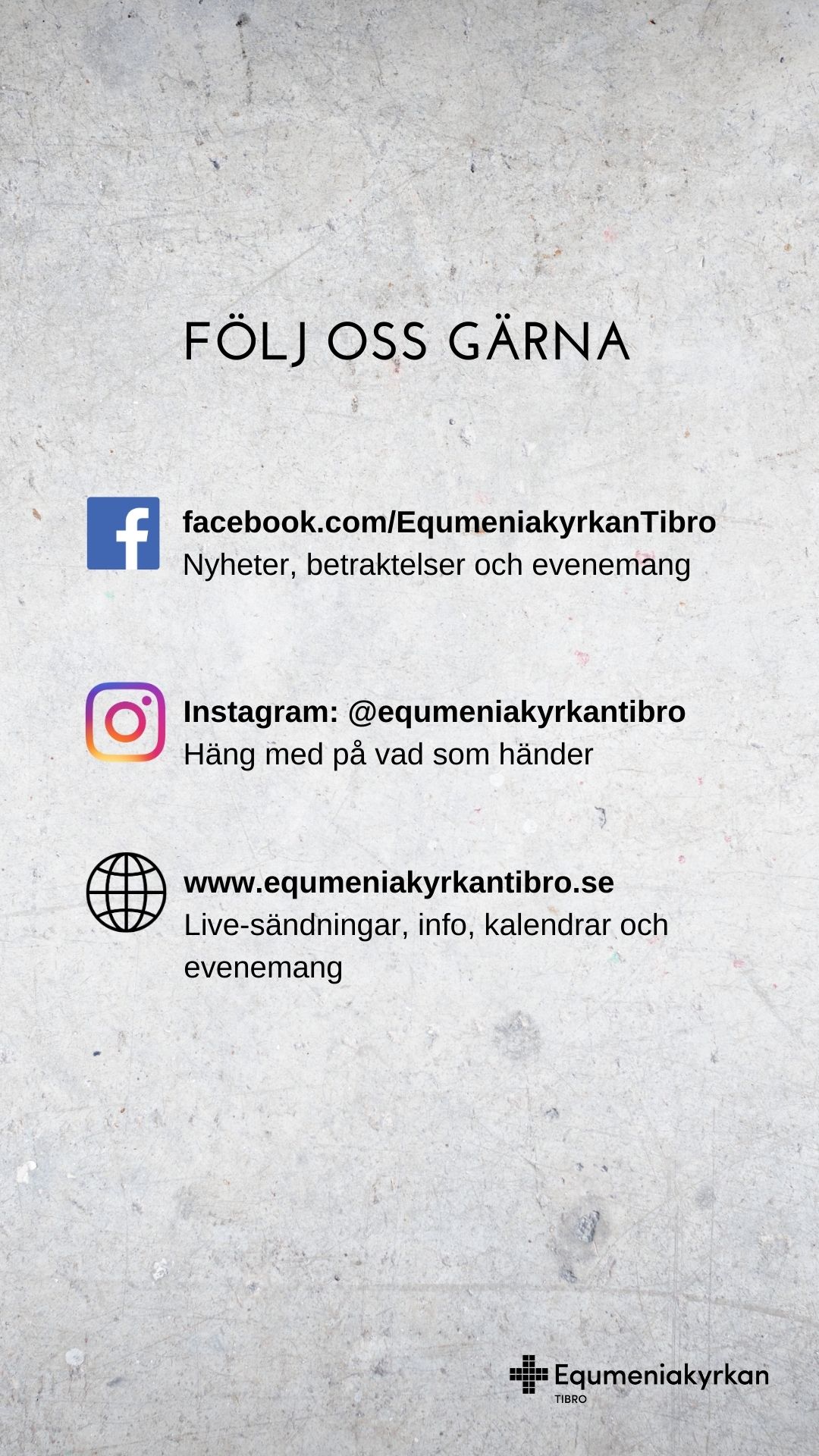 TV-slide - Följ oss gärna