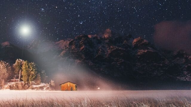 natt stjärnor julnatt