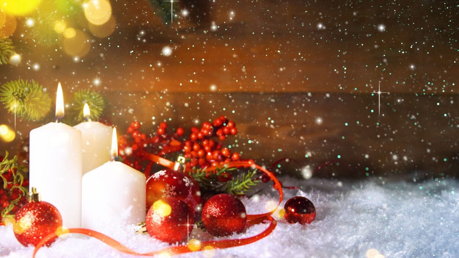 jul fjärde advent ljus snö